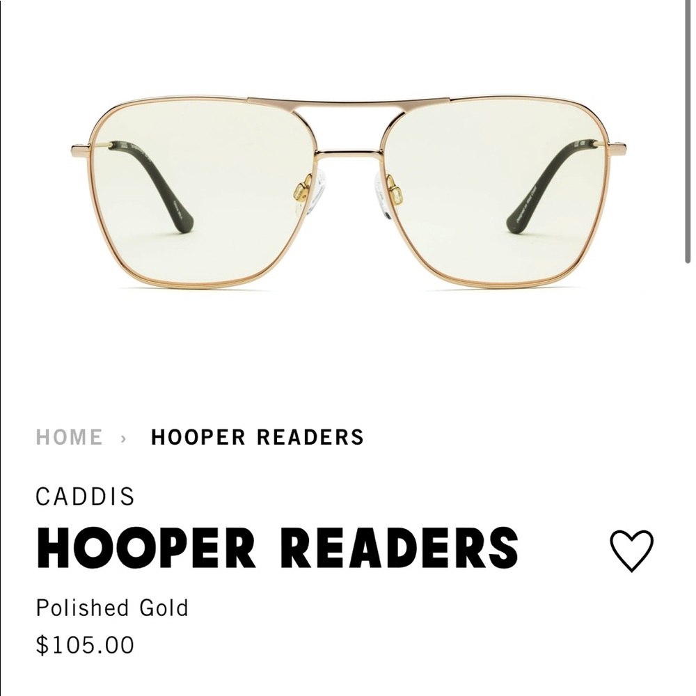 NWT Caddis Hooper Readers - Polished Gold (0.00) - from Clare V